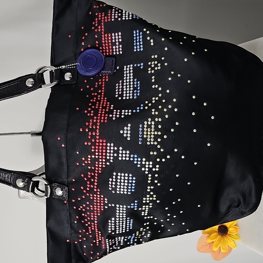 Coach Rhinestone Sateen Tote Bag Limited Edition - Picture 1 of 12